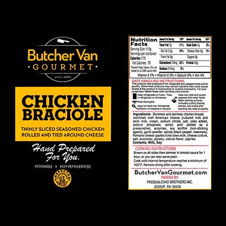Chicken Braciole Label