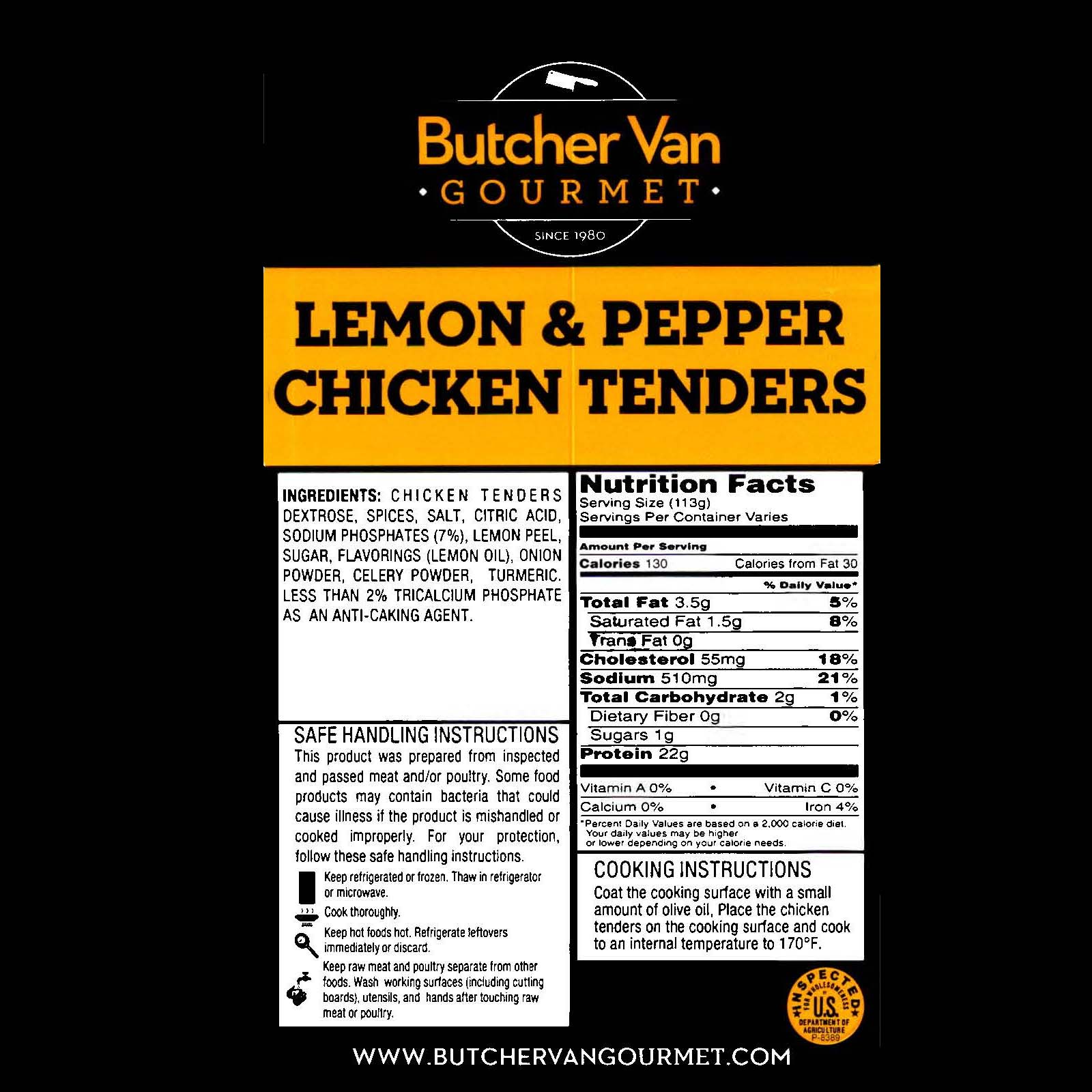 Lemon & Pepper Seasoned Chicken Tenders