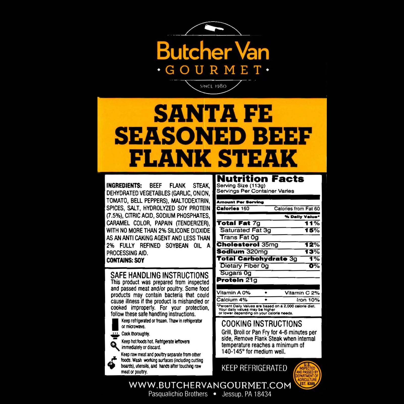 Sante Fe Seasoned Beef Flank Steak